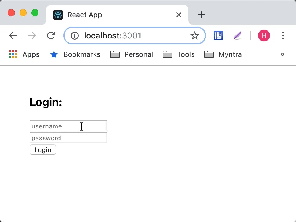 Simple todo app in action